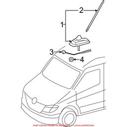 Mercedes Radio Antenna Mast